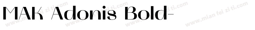 MAK Adonis Bold字体转换